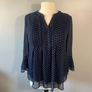 Navy loose blouse